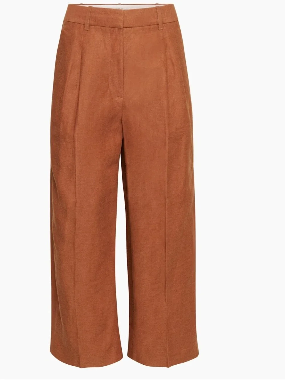 NWOT Wilfred Aritzia The Effortless Pant Cropped Cruise Linen Blend Sz 6